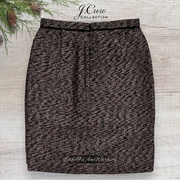 J.Crew Collection shimmer rosegold tweed pencil skirt *shop@iamwarrior - Picture 4 of 10